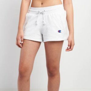 Champion Logo Pull-On Sweat Short, Women's Size M - Light Grey
